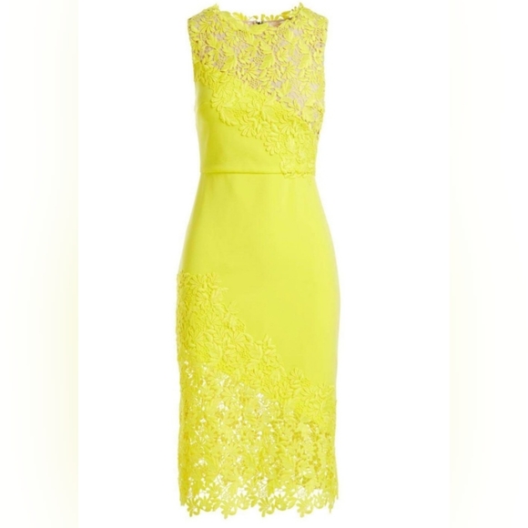 Alice + Olivia Margy Floral Guipure Lace Midi Dress Size 4 NWOT - Picture 12 of 16